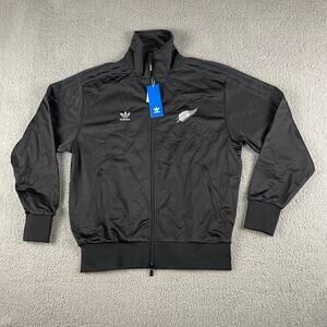 Adidas Originals Men's Medium Black All Blacks FBIRD TT 3 Stripes Track Jacket